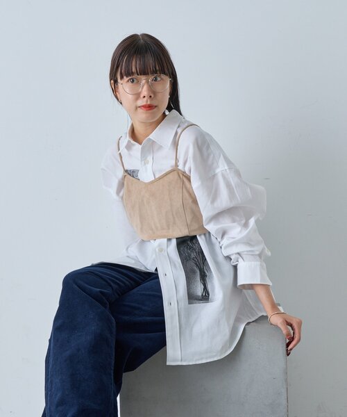 WHIMSIC（ウィムジック）の「【WHIMSIC】メルティング アフタヌーン グラフィックプリントシャツ（シャツ/ブラウス・レディース・ブルー/ホワイト・FREE）」の9枚目の写真