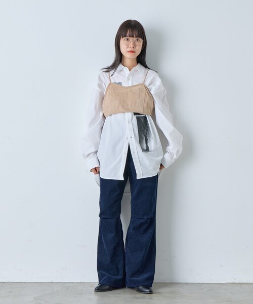 WHIMSIC（ウィムジック）の「【WHIMSIC】メルティング アフタヌーン グラフィックプリントシャツ（シャツ/ブラウス・レディース・ブルー/ホワイト・FREE）」の12枚目の写真