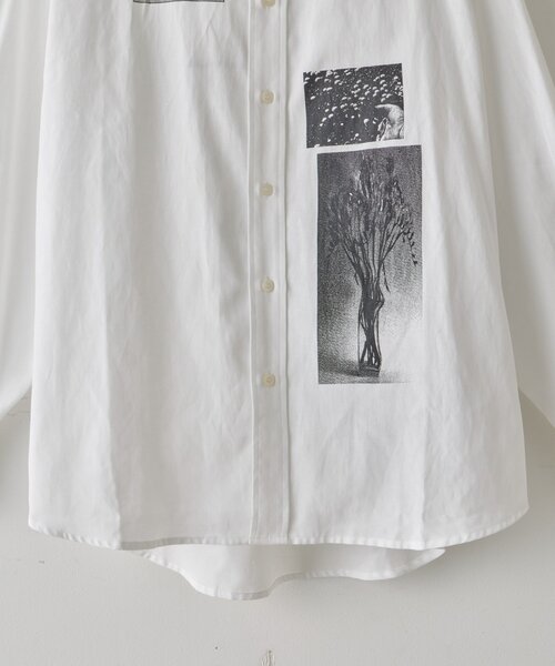 WHIMSIC（ウィムジック）の「【WHIMSIC】メルティング アフタヌーン グラフィックプリントシャツ（シャツ/ブラウス・レディース・ブルー/ホワイト・FREE）」の22枚目の写真