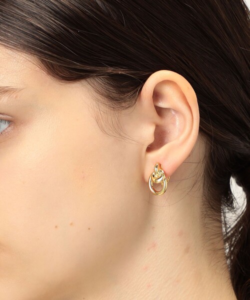 PHILIPPE AUDIBERT（フィリップ オーディベール）の「【別注】PHILIPPE AUDIBERT Double Circle イヤリング（イヤリング・レディース・ゴールド・FREE）」の2枚目の写真