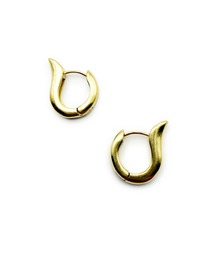 KISHOKACHI 希少価値 アシンメトリーデザインフープブラスクリッカーピアス