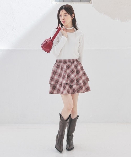 Honeys(ハニーズ)の「ミニティアードスカート(スカート・レディース・ブラック系その他/グレー系その他/ブラウン系その他・L/M/S)」の7枚目の写真