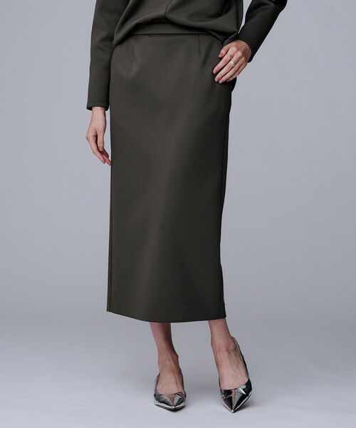 UNTITLED（アンタイトル）の「【セットアップ可/洗える/ウエストゴム】ダンボールジャージスカート（スカート・レディース・アイボリー/チャコールグレー/ブラック・03/02/00/04/01/42/44/46/48/50）」の3枚目の写真