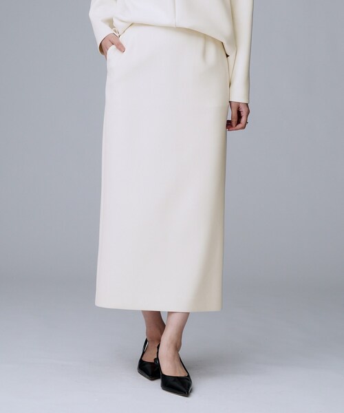 UNTITLED（アンタイトル）の「【セットアップ可/洗える/ウエストゴム】ダンボールジャージスカート（スカート・レディース・アイボリー/チャコールグレー/ブラック・03/02/00/04/01/42/44/46/48/50）」の15枚目の写真