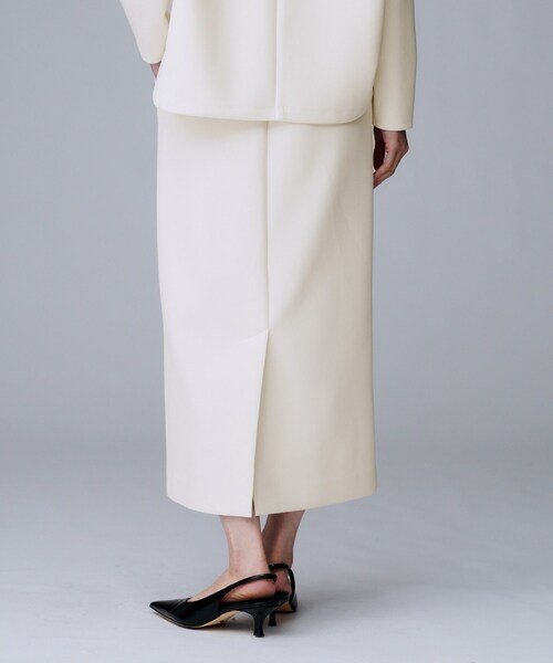 UNTITLED（アンタイトル）の「【セットアップ可/洗える/ウエストゴム】ダンボールジャージスカート（スカート・レディース・アイボリー/チャコールグレー/ブラック・03/02/00/04/01/42/44/46/48/50）」の16枚目の写真