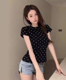 ドット柄 Tシャツ