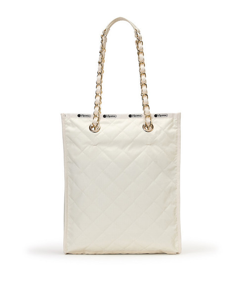 LeSportsac（レスポートサック）の「CHAIN N/S TOTE サンドバーチェーンキルト（トートバッグ・レディース・ホワイト・FREE）」の4枚目の写真