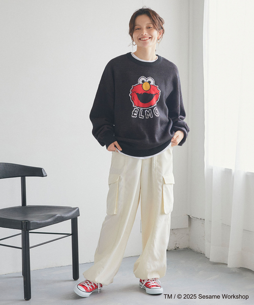 セール】【セサミストリート】エルモ/ELMOジャガードニット《SESAME