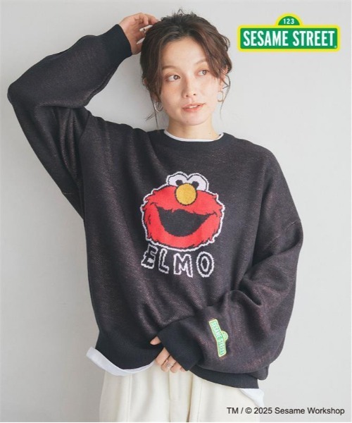 セール】【セサミストリート】エルモ/ELMOジャガードニット《SESAME