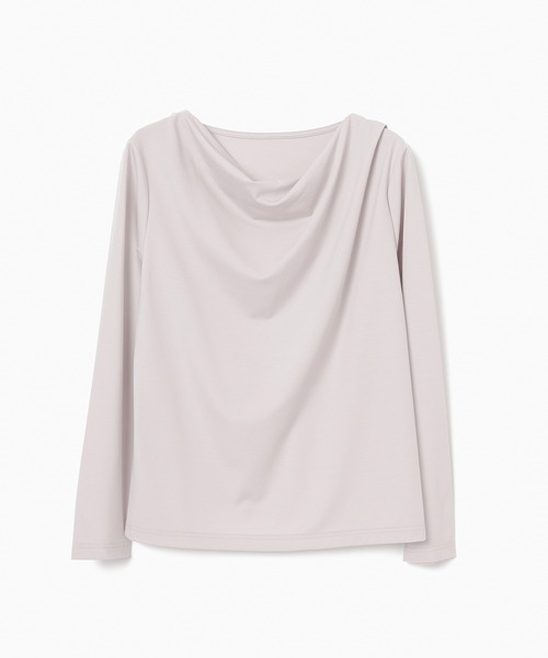 GLACIER lusso(グラシアルッソ)の「ドレープトップス(Tシャツ/カットソー・レディース・アイボリー/グレイッシュベージュ/ブラック・L/LL/M/S)」の16枚目の写真