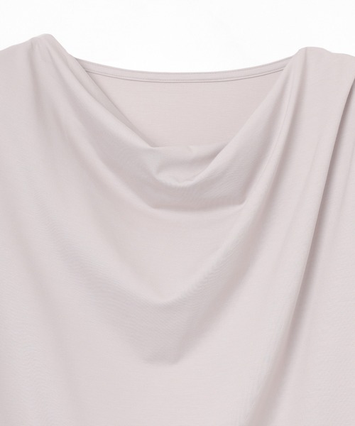 GLACIER lusso(グラシアルッソ)の「ドレープトップス(Tシャツ/カットソー・レディース・アイボリー/グレイッシュベージュ/ブラック・L/LL/M/S)」の17枚目の写真