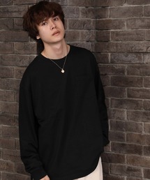 USAコットン ヘビーウェイト 胸ポケット 袖リブ サイドスリット ビッグロングTシャツ NEOSARTIC