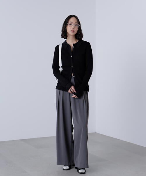 FREE'S MART(フリーズマート)の「【MFM】金ボタン襟リブニット(ニット/セーター・レディース・ブラウン/ネイビー/ブラック/レッド・FREE)」の9枚目の写真