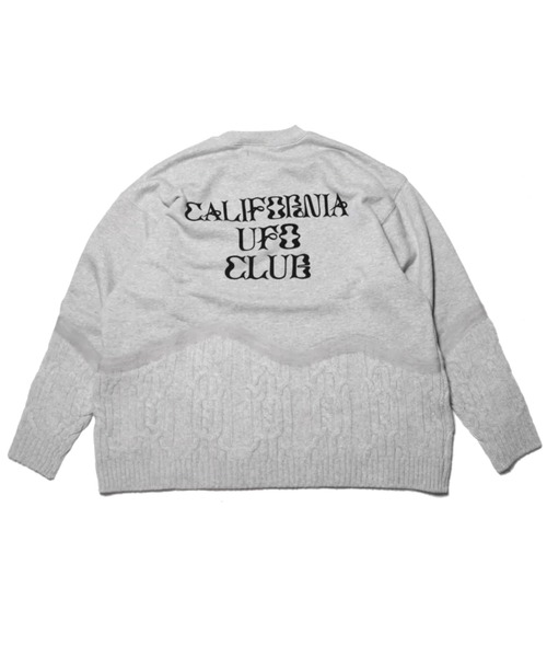 NATAL DESIGN（ネイタルデザイン）の「NEEDLE PUNCH UFO CLUB CREW SWEAT（スウェット・メンズ・グレー・MEDIUM/LARGE/X-LARGE）」の2枚目の写真