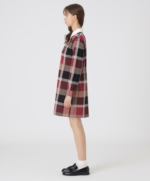 ブルーレーベル ⭐︎クレストブリッジチェックジャカードジャージードレス ワンピース セール】クレストブリッジチェックジャカードジャージードレス