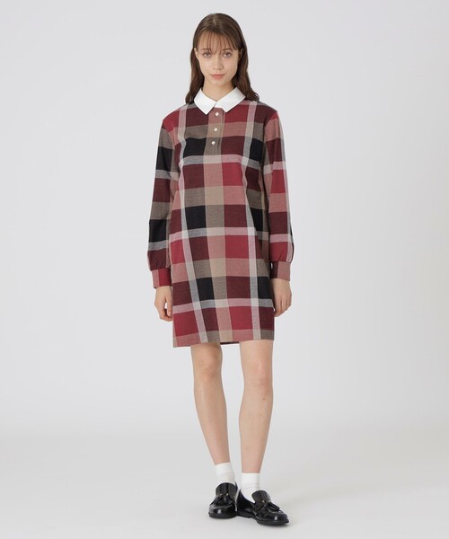 ブルーレーベル ⭐︎クレストブリッジチェックジャカードジャージードレス ワンピース クレストブリッジチェックジャカードジャージードレス（ワンピース