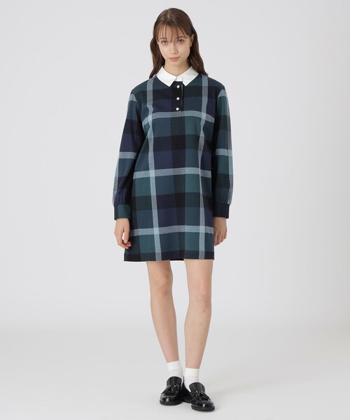 ブルーレーベル ⭐︎クレストブリッジチェックジャカードジャージードレス ワンピース クレストブリッジチェックジャカードジャージードレス（ワンピース