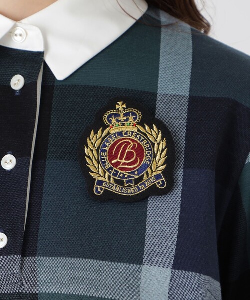 セール】クレストブリッジチェックジャカードジャージードレス