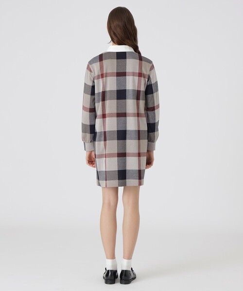 BLUE LABEL CRESTBRIDGE（ブルーレーベルクレストブリッジ）の「クレストブリッジチェックジャカードジャージードレス（ワンピース・レディース・レッド/ダークネイビー/ベージュ系その他・38）」の21枚目の写真