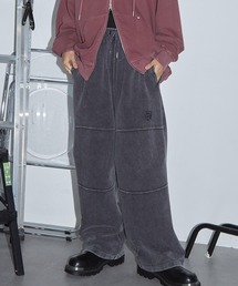 Anchor Smith(アンカー スミス)の【セットアップ対応】ヴィンテージ加工スノーウォッシュ ワンポイントロゴ刺繍 切り替えダンボールスウェットパンツ(スウェットパンツ)