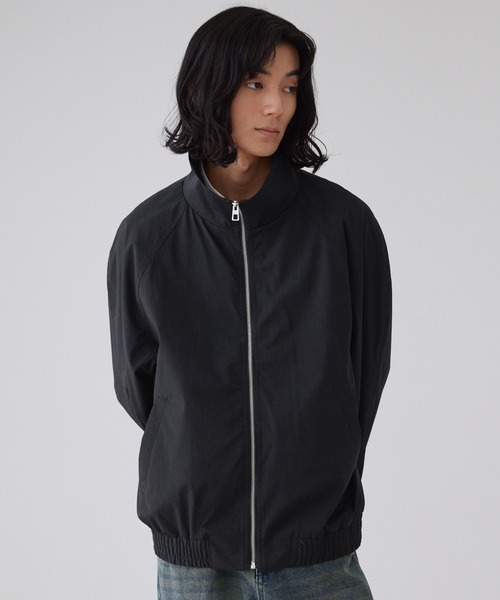 LUENNA（ルエナ）の「【LUENNA】Nylon Stand Collar Blouson / ナイロン スタンドカラー ブルゾン（ナイロンジャケット・メンズ・ブラック/チャコールグレー・S/M/L）」の8枚目の写真