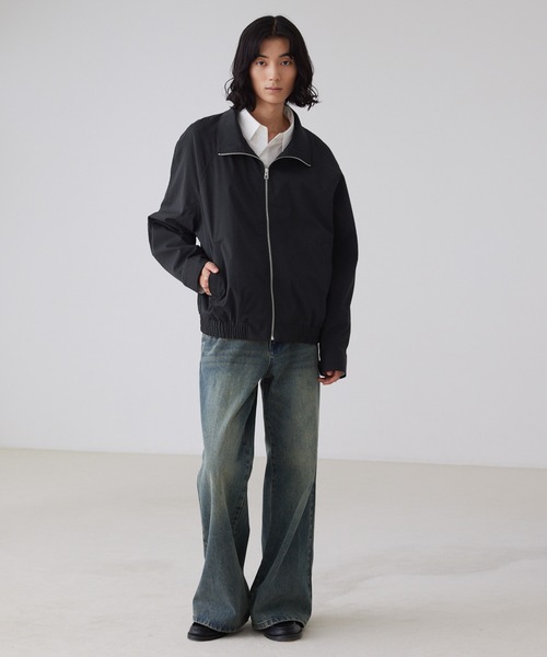 LUENNA（ルエナ）の「【LUENNA】Nylon Stand Collar Blouson / ナイロン スタンドカラー ブルゾン（ナイロンジャケット・メンズ・ブラック/チャコールグレー・S/M/L）」の10枚目の写真