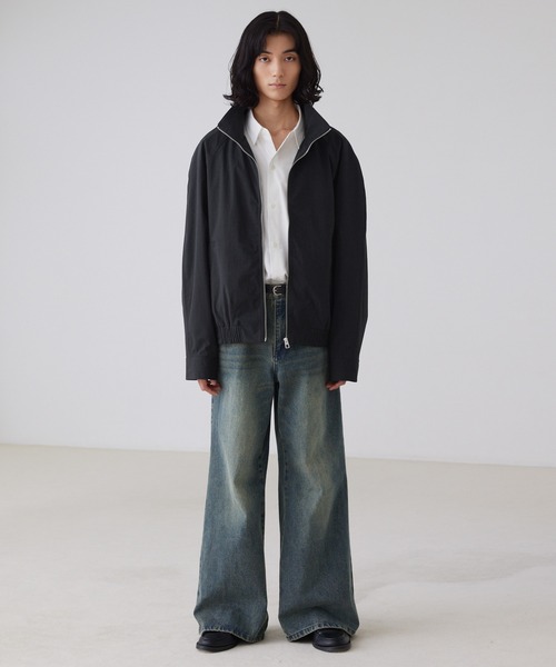 LUENNA（ルエナ）の「【LUENNA】Nylon Stand Collar Blouson / ナイロン スタンドカラー ブルゾン（ナイロンジャケット・メンズ・ブラック/チャコールグレー・S/M/L）」の12枚目の写真