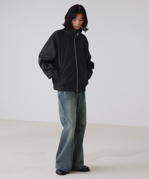 LUENNA（ルエナ）の「【LUENNA】Nylon Stand Collar Blouson / ナイロン スタンドカラー ブルゾン（ナイロンジャケット・メンズ・ブラック/チャコールグレー・S/M/L）」の15枚目の写真