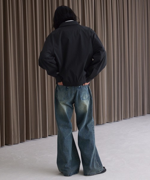 LUENNA（ルエナ）の「【LUENNA】Nylon Stand Collar Blouson / ナイロン スタンドカラー ブルゾン（ナイロンジャケット・メンズ・ブラック/チャコールグレー・S/M/L）」の21枚目の写真