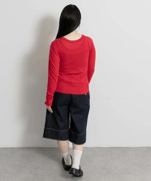 THE GOODLAND MARKET（ザグッドランドマーケット）の「cwtch　ORGANIC DENIM HARF PANTS（デニムパンツ・レディース・インディゴブルー・SMALL/MEDIUM）」の9枚目の写真
