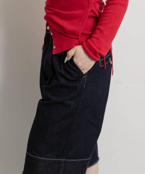 THE GOODLAND MARKET（ザグッドランドマーケット）の「cwtch　ORGANIC DENIM HARF PANTS（デニムパンツ・レディース・インディゴブルー・SMALL/MEDIUM）」の13枚目の写真