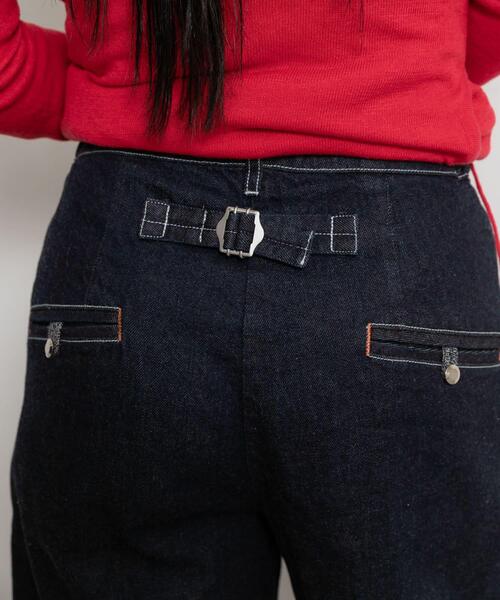 THE GOODLAND MARKET（ザグッドランドマーケット）の「cwtch　ORGANIC DENIM HARF PANTS（デニムパンツ・レディース・インディゴブルー・SMALL/MEDIUM）」の15枚目の写真