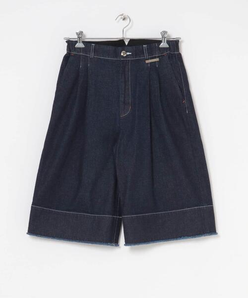 THE GOODLAND MARKET（ザグッドランドマーケット）の「cwtch　ORGANIC DENIM HARF PANTS（デニムパンツ・レディース・インディゴブルー・SMALL/MEDIUM）」の16枚目の写真