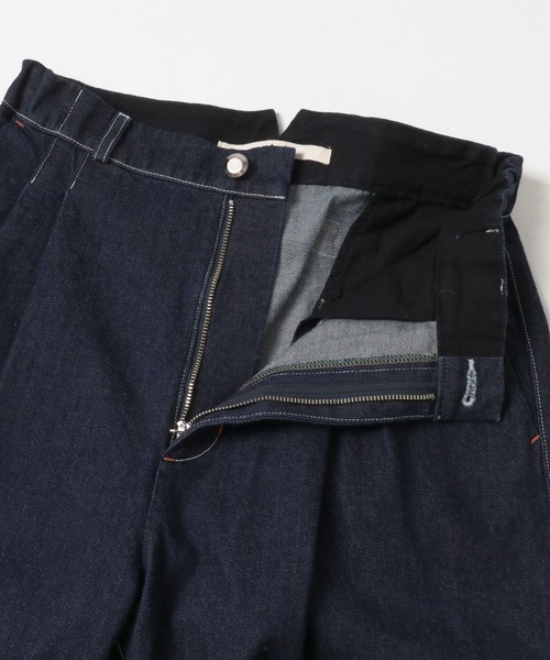 THE GOODLAND MARKET（ザグッドランドマーケット）の「cwtch　ORGANIC DENIM HARF PANTS（デニムパンツ・レディース・インディゴブルー・SMALL/MEDIUM）」の3枚目の写真