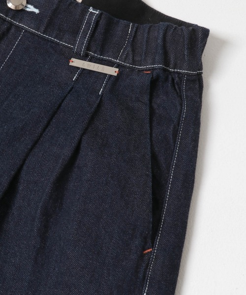 THE GOODLAND MARKET（ザグッドランドマーケット）の「cwtch　ORGANIC DENIM HARF PANTS（デニムパンツ・レディース・インディゴブルー・SMALL/MEDIUM）」の4枚目の写真
