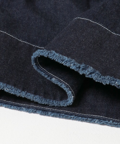 THE GOODLAND MARKET（ザグッドランドマーケット）の「cwtch　ORGANIC DENIM HARF PANTS（デニムパンツ・レディース・インディゴブルー・SMALL/MEDIUM）」の7枚目の写真