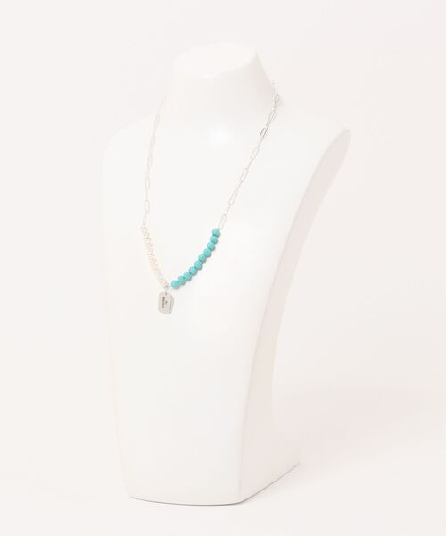 W】【it】【SAINTS】LOVE&PEACE COLLECTION パールストーンペンダント 