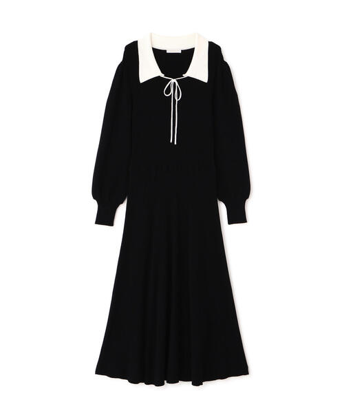 PROPORTION BODY DRESSING（プロポーションボディドレッシング）の「リボン衿付きニットワンピース / 1215240011（ワンピース・レディース・ブラック/ブラウン系その他・MEDIUM/P/S）」の3枚目の写真