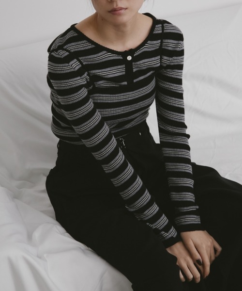 duei（デュイ）の「ボーダーアンサンブルニットカーディガン（カーディガン/ボレロ・レディース・ブラウン/ブラック・FREE）」の22枚目の写真