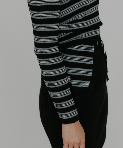 duei（デュイ）の「ボーダーアンサンブルニットカーディガン（カーディガン/ボレロ・レディース・ブラウン/ブラック・FREE）」の12枚目の写真