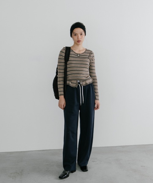 duei（デュイ）の「ボーダーアンサンブルニットカーディガン（カーディガン/ボレロ・レディース・ブラウン/ブラック・FREE）」の19枚目の写真