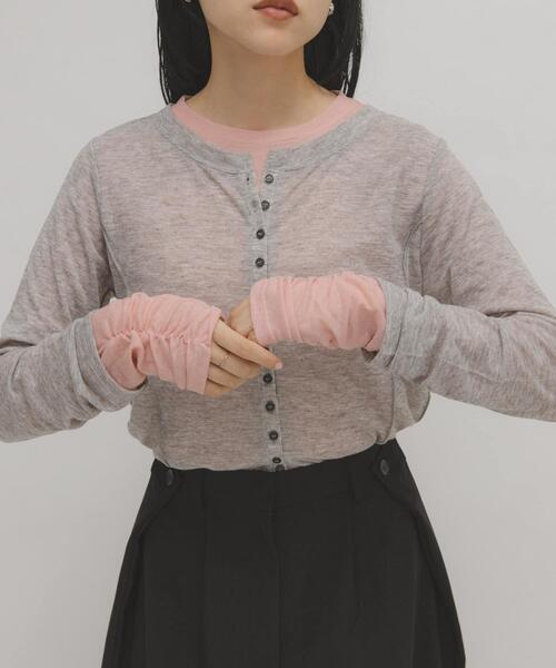 KBF(ケイビーエフ)の「バイカラーレイヤードカットソー(Tシャツ/カットソー・レディース・ホワイト系その他/グレー系その他/ブラウン系その他・ONE)」の3枚目の写真