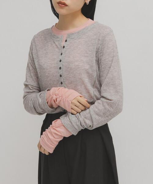 KBF（ケイビーエフ）の「バイカラーレイヤードカットソー（Tシャツ