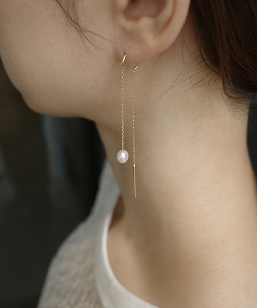 SLOBE IENA（スローブイエナ）の「AGAPEE チェーンピアス THESEE