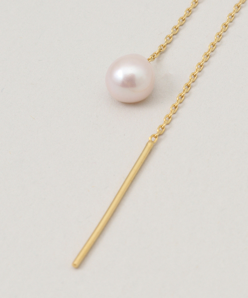 SLOBE IENA（スローブイエナ）の「AGAPEE チェーンピアス THESEE EARRINGS（ピアス（両耳用）・レディース・ゴールド・FREE）」の2枚目の写真
