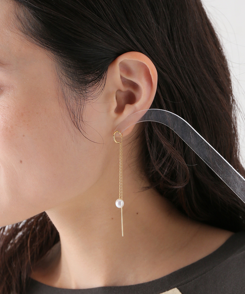 SLOBE IENA（スローブイエナ）の「AGAPEE チェーンピアス THESEE