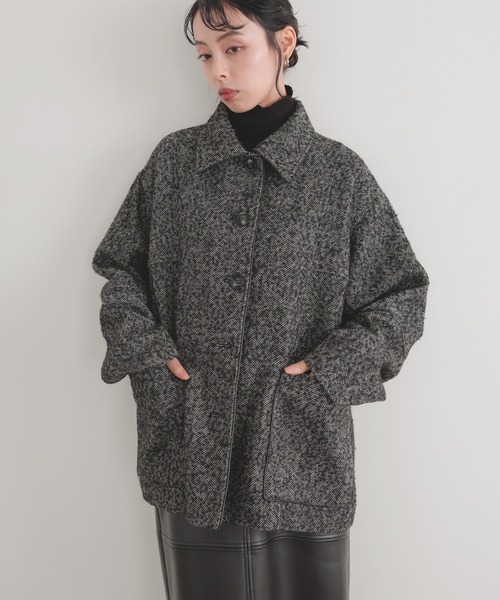 ヘリンボーンパイピングカバーオールジャケット（カバーオール）｜LIAN