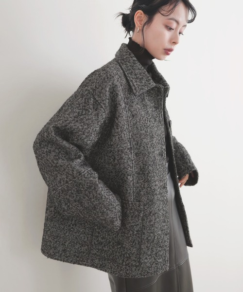 ヘリンボーンパイピングカバーオールジャケット（カバーオール）｜LIAN