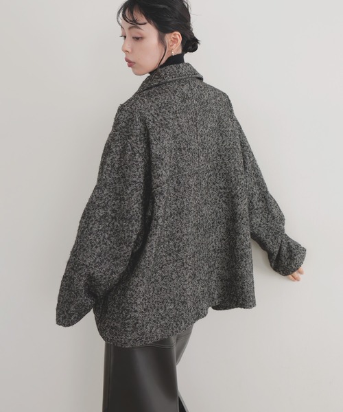 ヘリンボーンパイピングカバーオールジャケット（カバーオール）｜LIAN