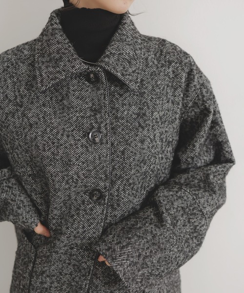 ヘリンボーンパイピングカバーオールジャケット（カバーオール）｜LIAN